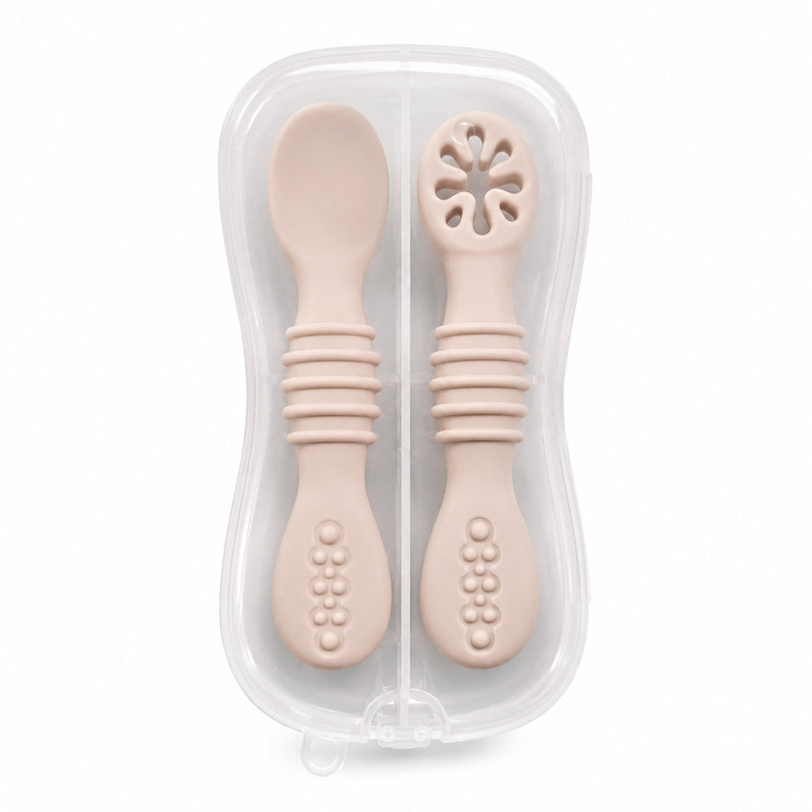 Set de cucharas de silicona para bebé color Beige - imagen principal