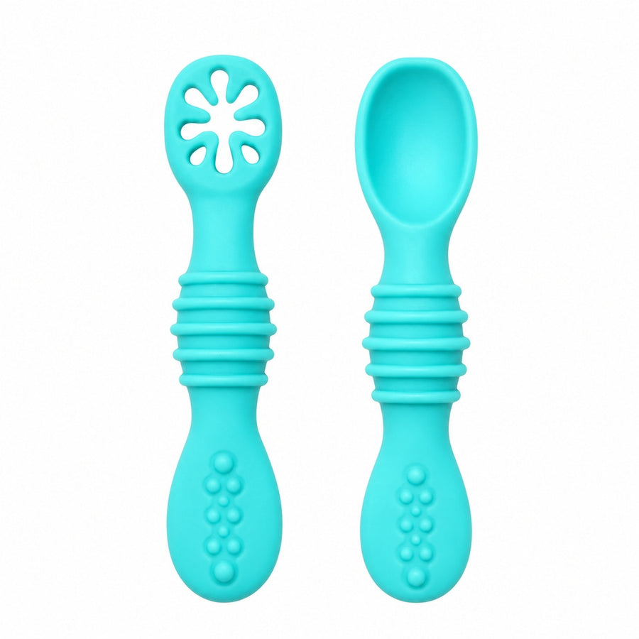 Set de cucharas de silicona para bebé color Turquesa - imagen principal