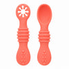 Set de cucharas de silicona para bebé color Coral
