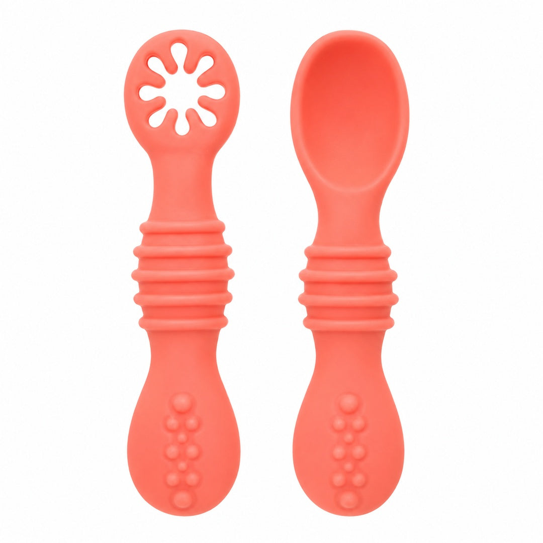 Set de cucharas de silicona para bebé color Coral - imagen principal