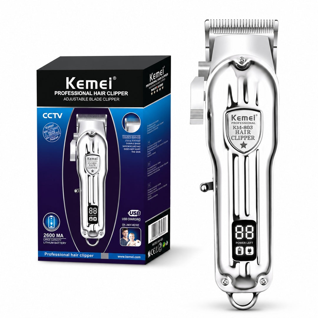 Cortadora de Pelo Profesional Ajustable Recargable KM803 - detalle del producto