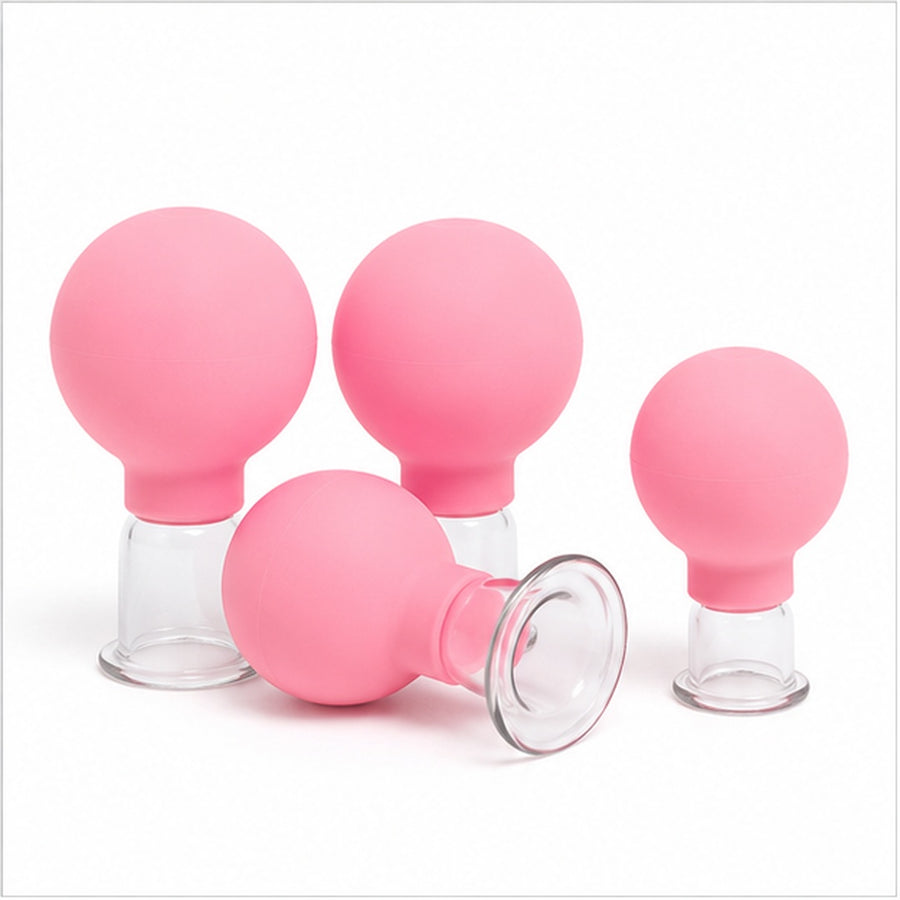 Set de 4 ventosas faciales y corporales color rosado - imagen principal