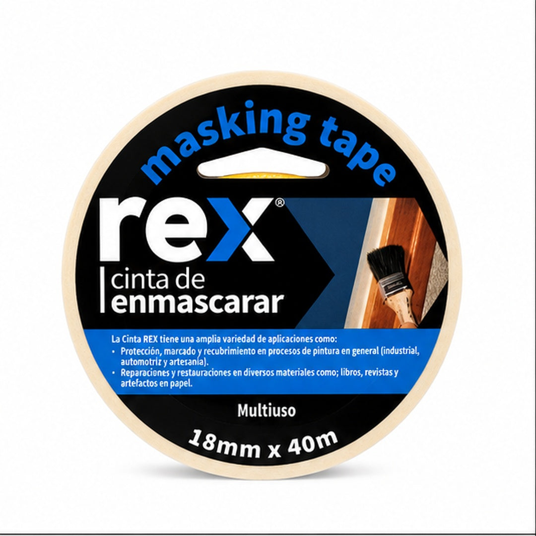 Cinta De Enmascarar Rex 18mm X 40m MLV-203454 - imagen principal