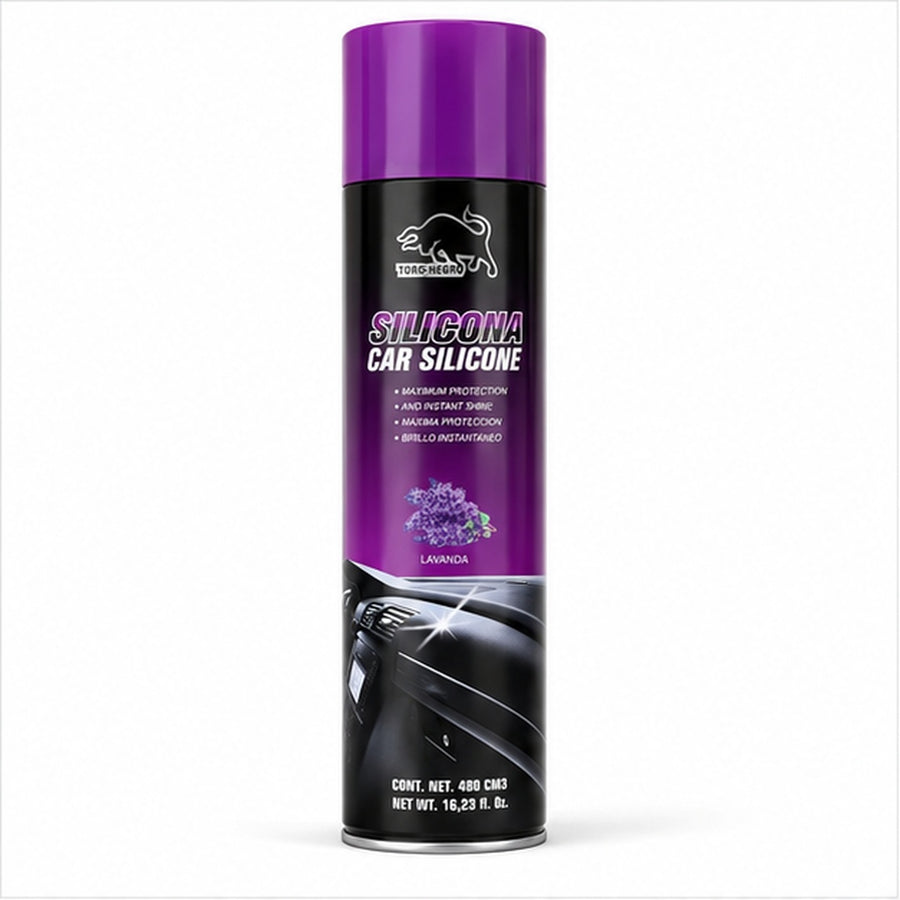 Silicona Automotriz Lavanda Toro Negro 480 cc