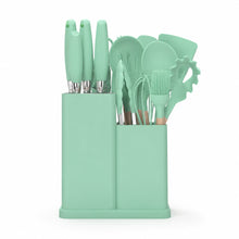 Set de utensilios de silicona Kitchenware 19 piezas turquesa - imagen principal