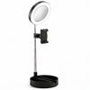 Aro de Luz Led Con Espejo y Porta Celular Para Fotos Recargable