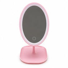 Espejo Con luz Led Recargable Ovalado Rosa - vista 3 del producto