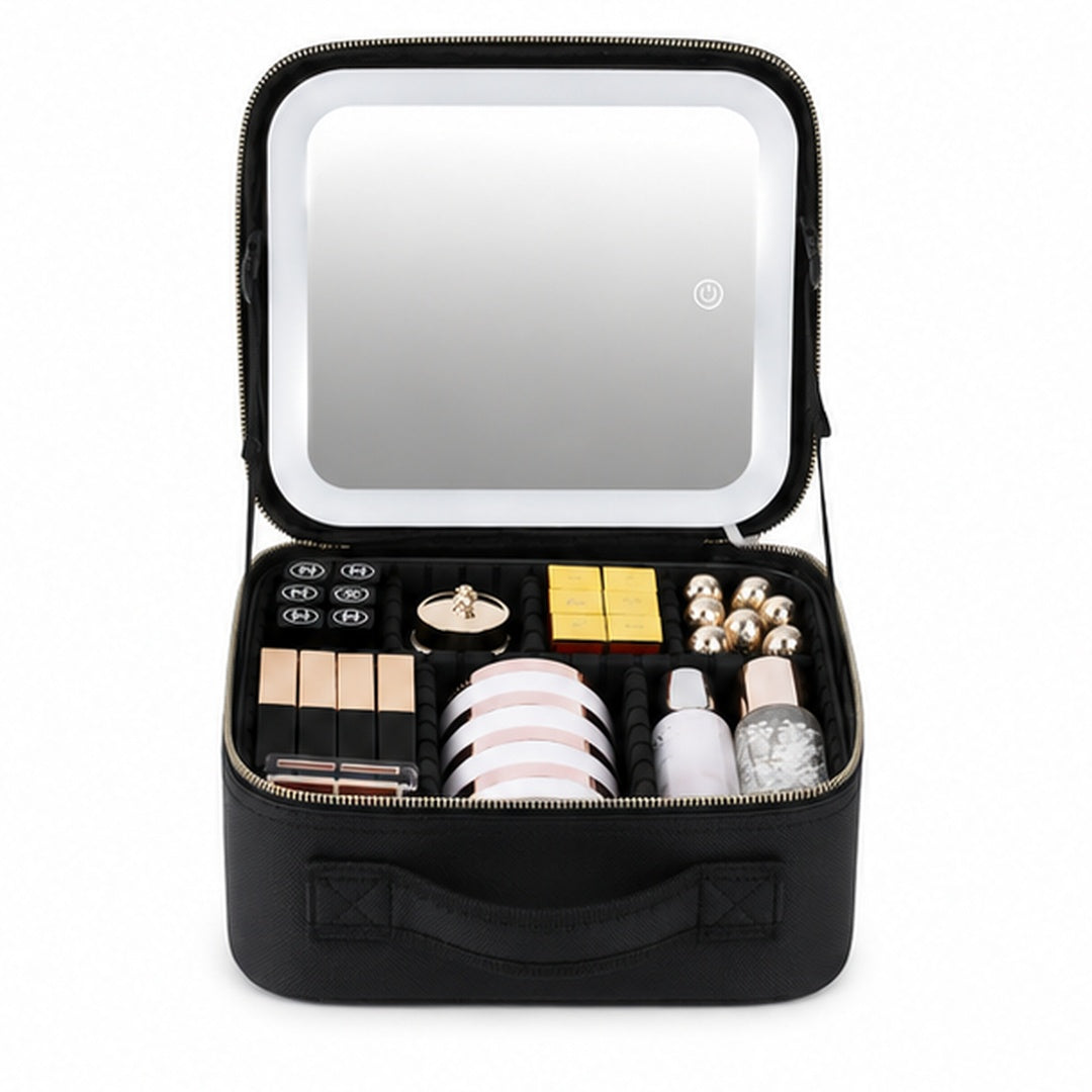 Maleta Cosmetiquero con Luz Led - variante NEGRO
