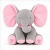Peluche elefante musical con movimiento de orejas 30 cm color Rosa