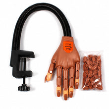 Mano Articulada Para Practicas De Manicure + 100 Uñas Pcs - imagen principal