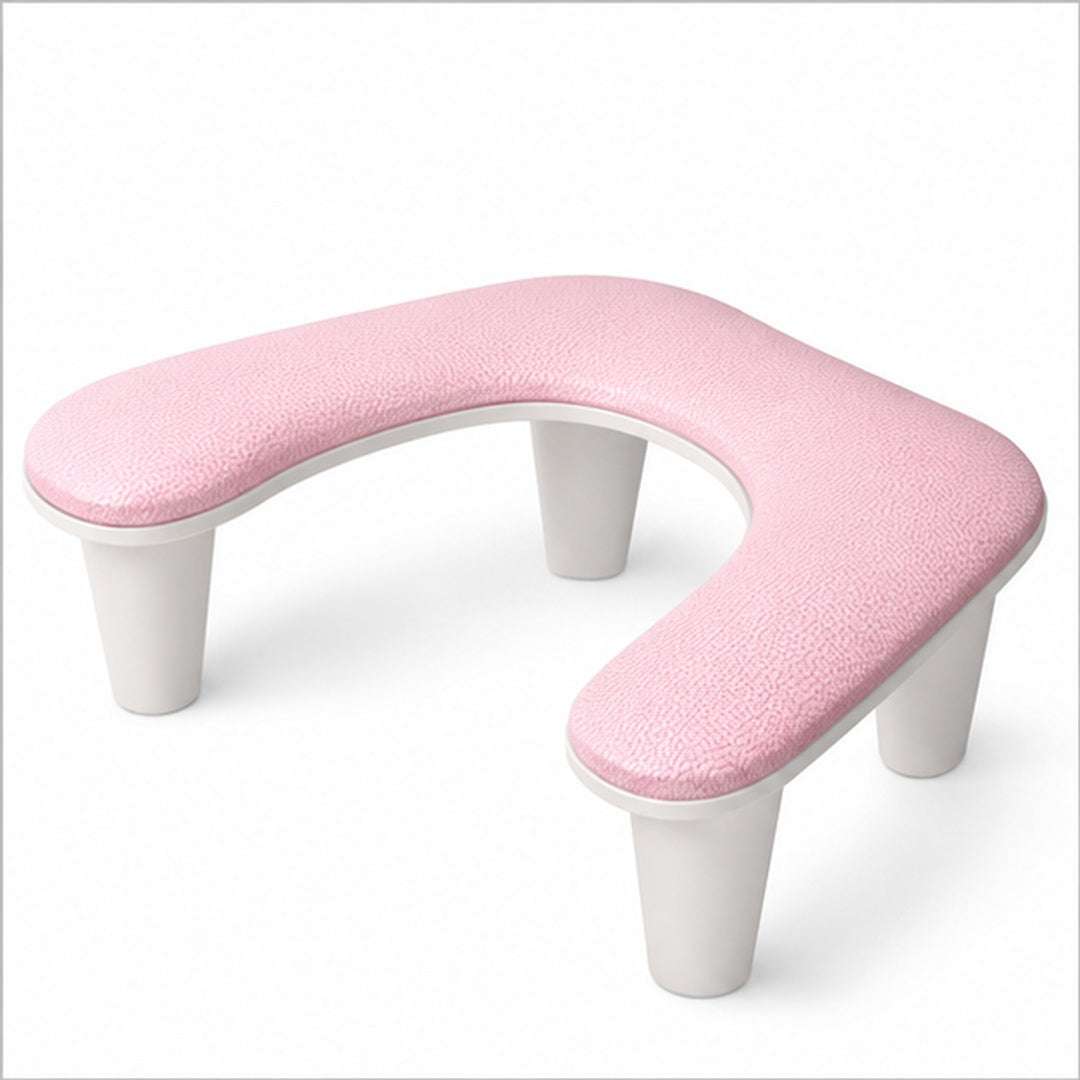 Posa Mano Apoya Brazo Almohadilla Manicure Cuero - variante ROSA