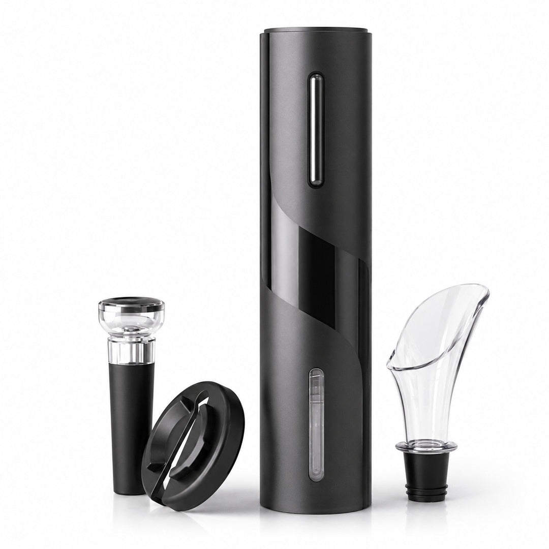 Set sacacorcho eléctrico USB 3 en 1 para vino - imagen principal