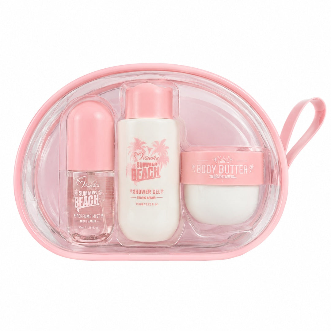 Set viajero Misucka Summer Beach color Rosa - imagen principal