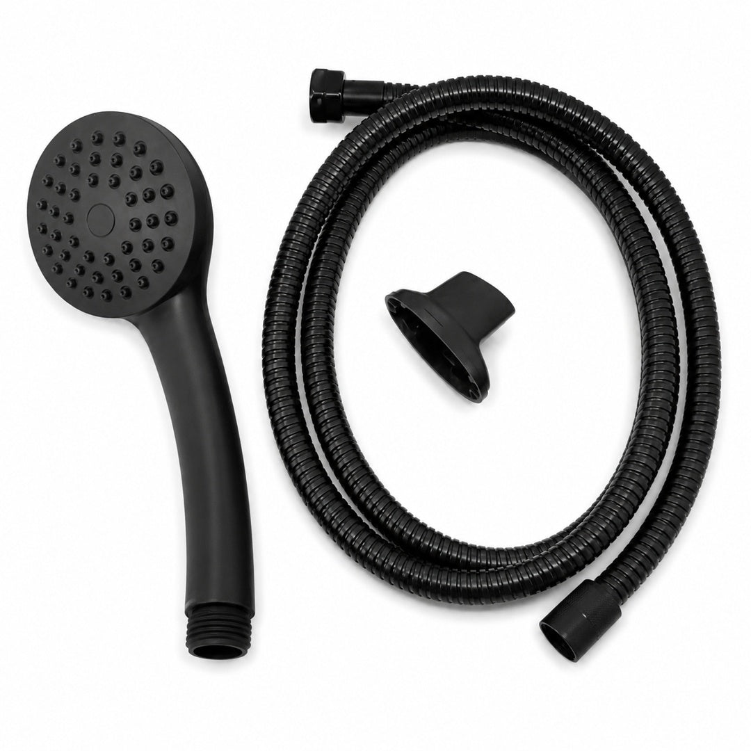 Soporte De Ducha Color Negro Mate Negro Flexibe Soporte - imagen principal