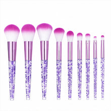 Set de 10 Brochas de maquillaje con Diseños de Brillos - imagen principal