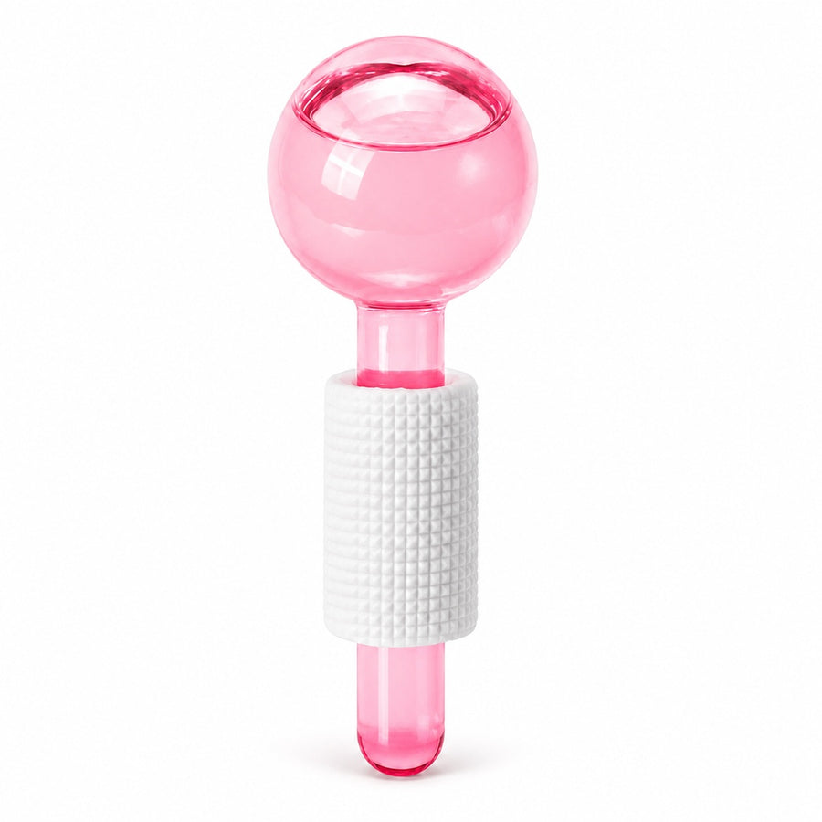 Rodillo masajeador facial 360° rosado - detalle del producto