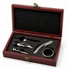 Set de vino en madera rectangular 5 piezas
