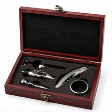 Set de vino en madera rectangular 5 piezas - imagen principal