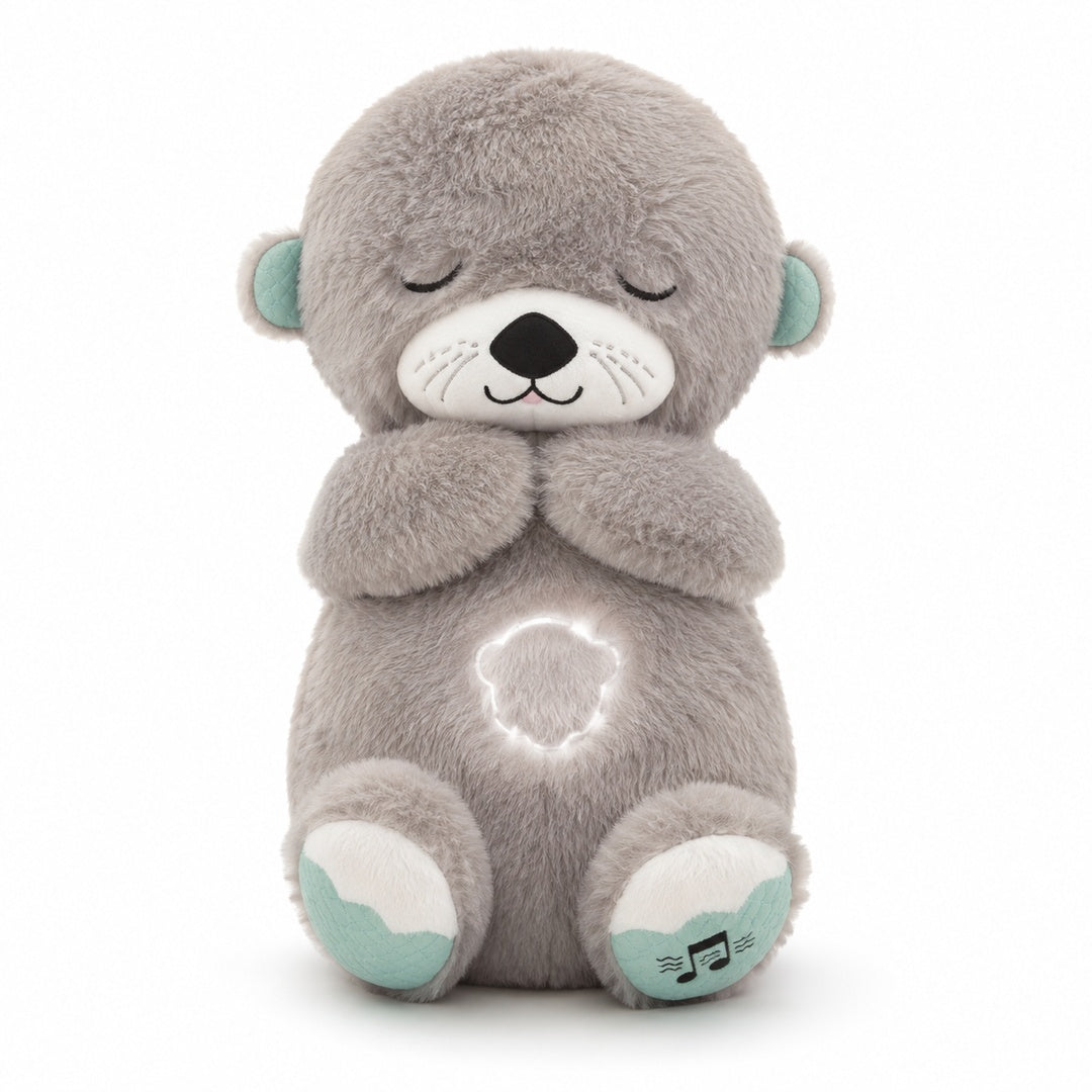 Peluche nutria con respiración relajante para bebé color Gris - imagen principal