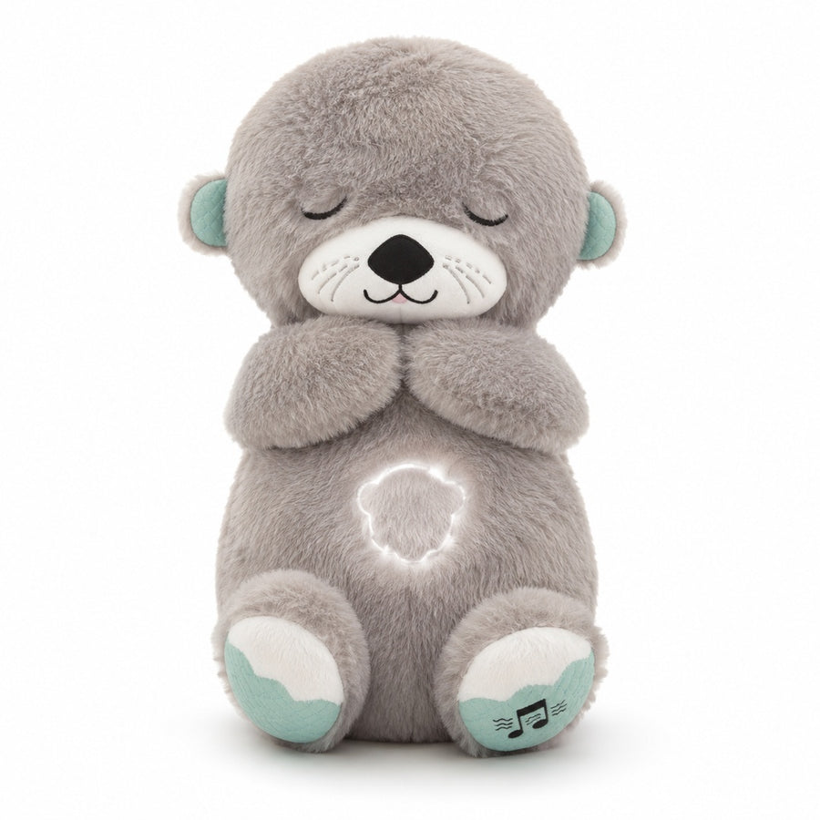Peluche nutria con respiración relajante para bebé color Gris - imagen principal