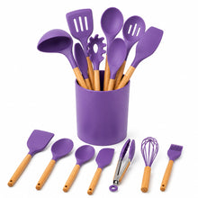Set de utensilios de silicona 12 piezas color Morado - imagen principal