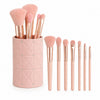 Set de 9 brochas de maquillaje Sweet Beauty con porta brochas lila