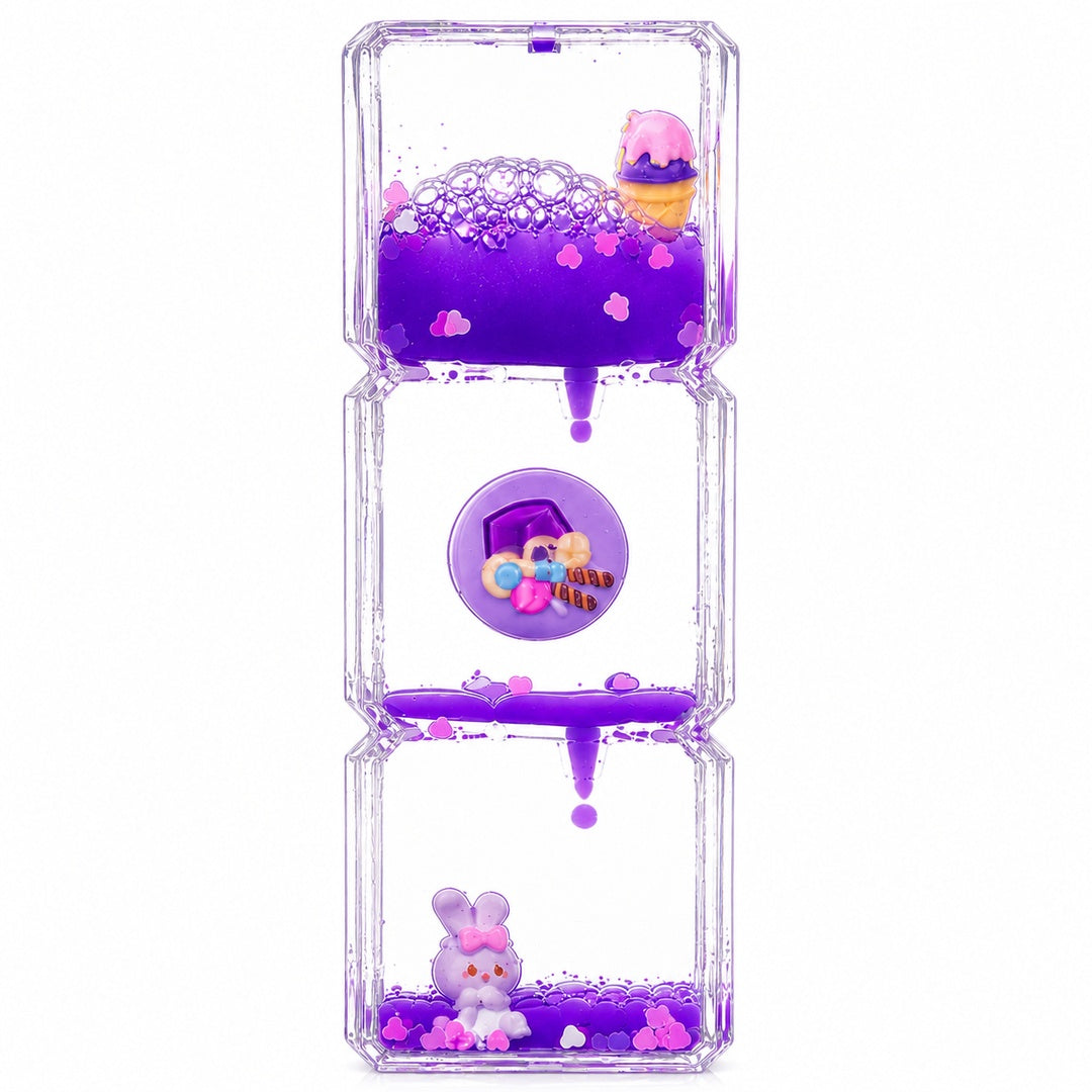 Temporizador sensorial de burbujas líquido color Morado