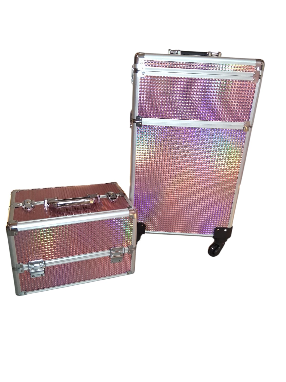 Maleta De Maquillaje Multicapa Rosa Tornasol