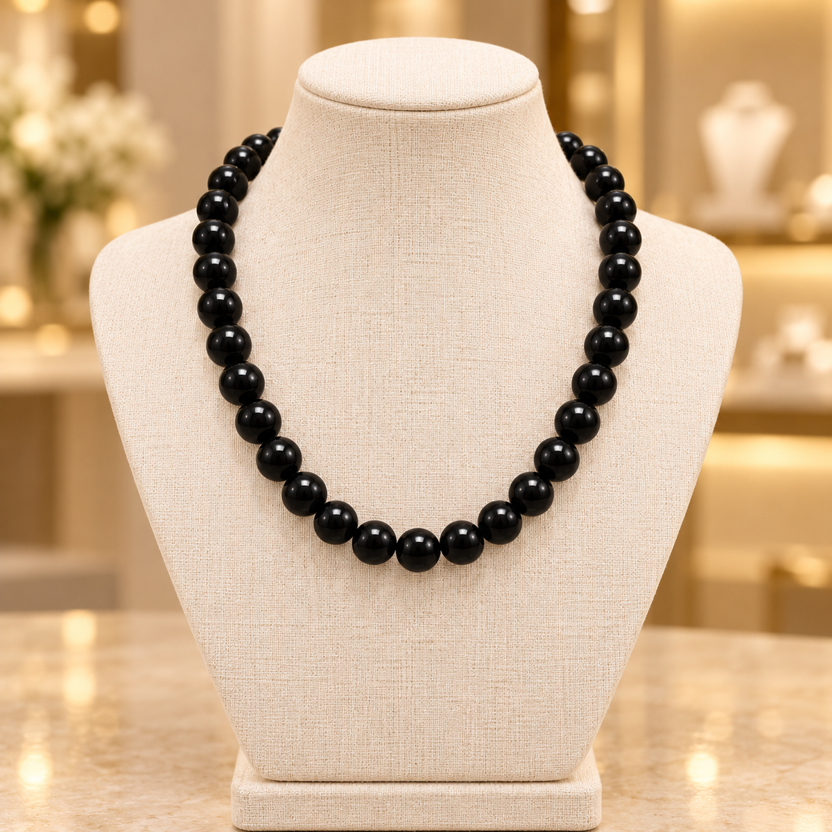Collar Con Piedras Naturales Ónix