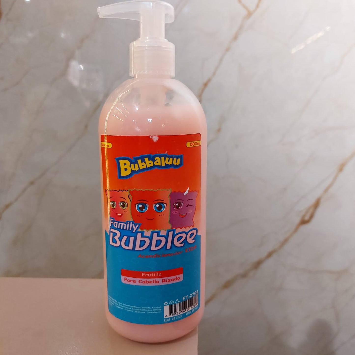 Shampoo y Acondicionador Kids Bubbaluu Frutilla Cabello Rizado