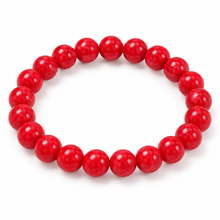 Pulsera De Ágata Roja Piedras Naturales