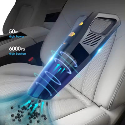 Aspiradora De Auto Hogar y Oficina Portatil Cordless 6000pa.