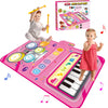 Alfombra De Batería De Piano Musical 2 En 1 Para Niña ROSA