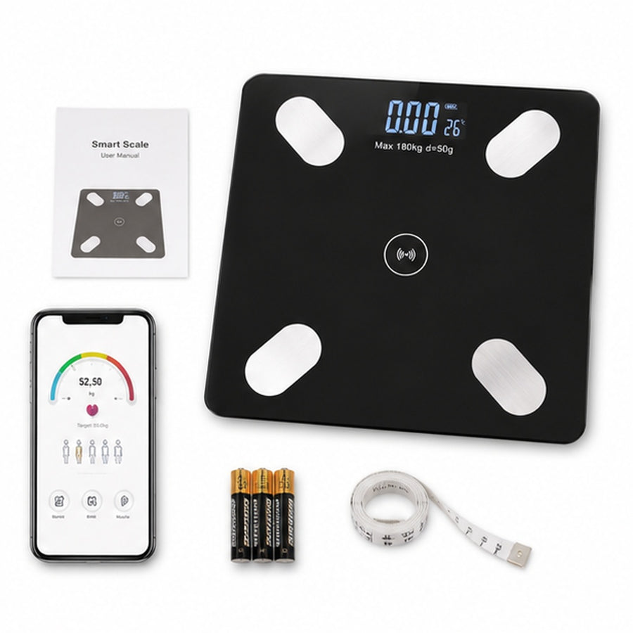 Báscula digital inteligente con Bluetooth color negro - detalle del producto