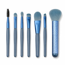 Mini Brochas de Maquillaje juego de 8 piezas Portátil - variante Azul