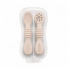 Set de cucharas de silicona para bebé color Beige