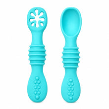 Set de cucharas de silicona para bebé color Turquesa - detalle del producto