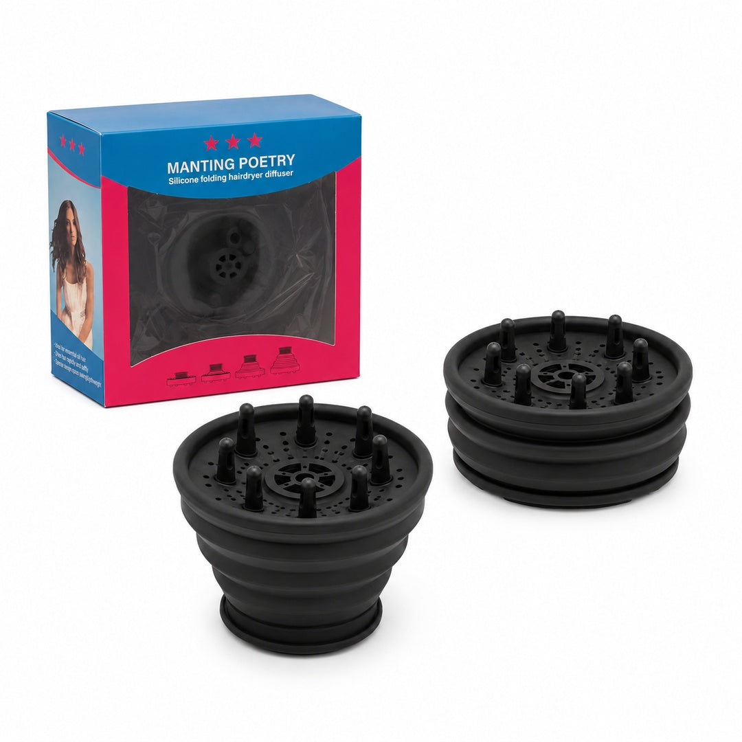 Difusor de silicona negro para secador de pelo - detalle del producto