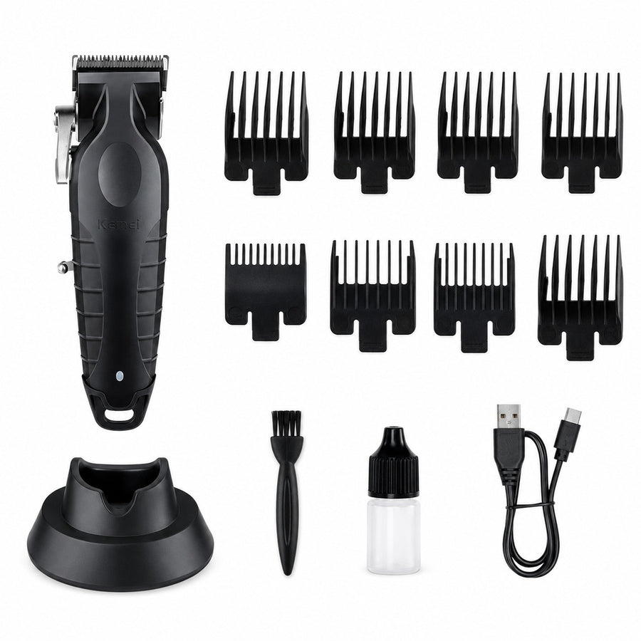 Cortadora De Pelo Eléctrica Kemei Km-2296 Color Negro - detalle del producto