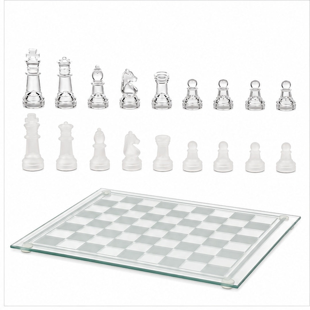Tablero de Ajedrez de Cristal 25cm x 25cm - detalle del producto