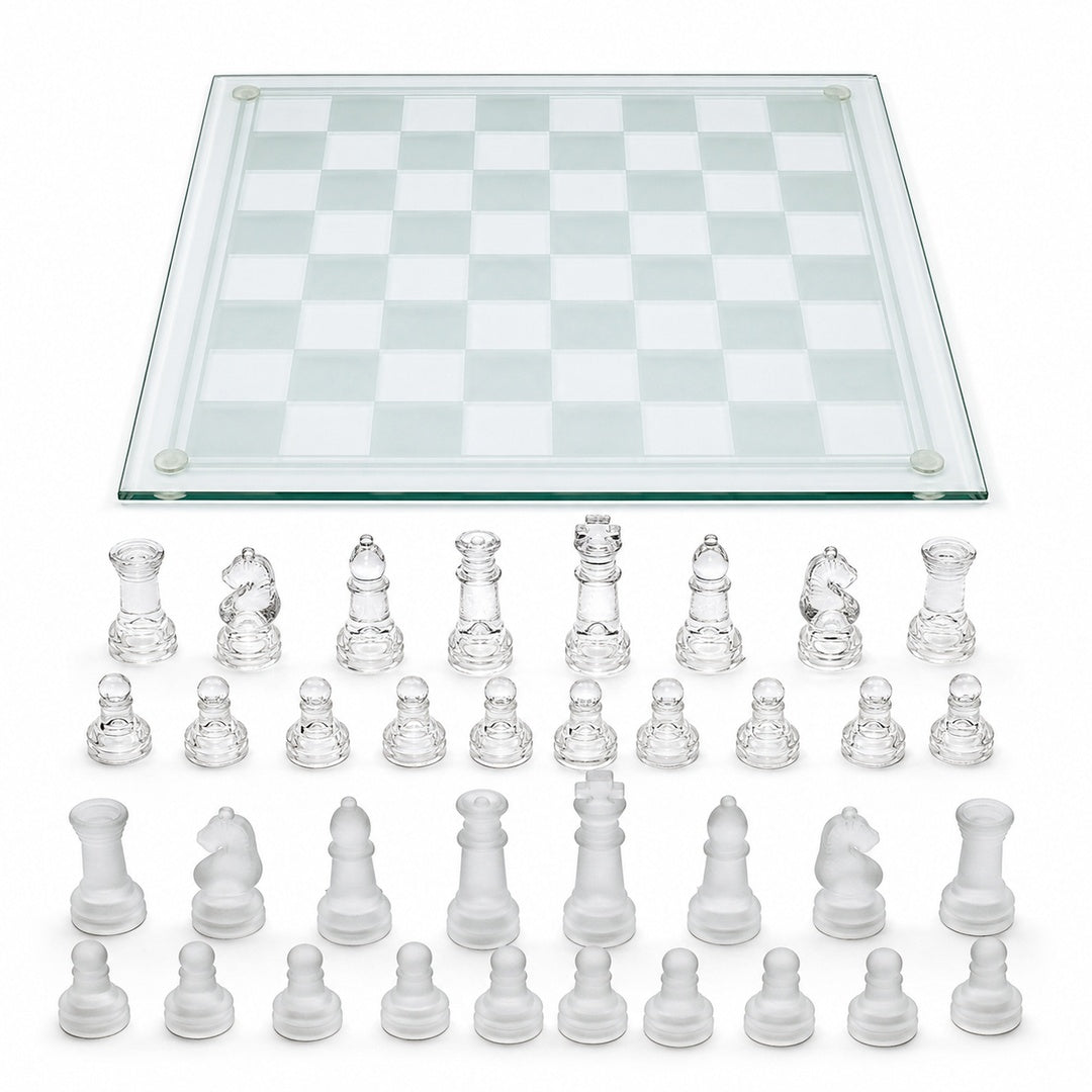 Tablero de Ajedrez de Cristal 35cm x 35cm - detalle del producto
