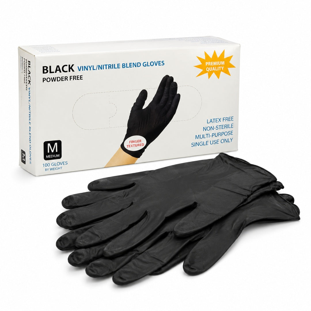 Guantes Desechables De Nitrilo Negro - variante M