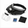 Lente lupa con vicera y luz led mod MG81001-A Negro