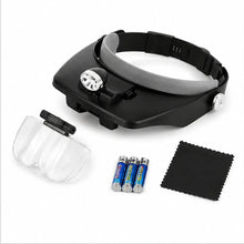Lente lupa con vicera y luz led mod MG81001-A Negro - detalle del producto