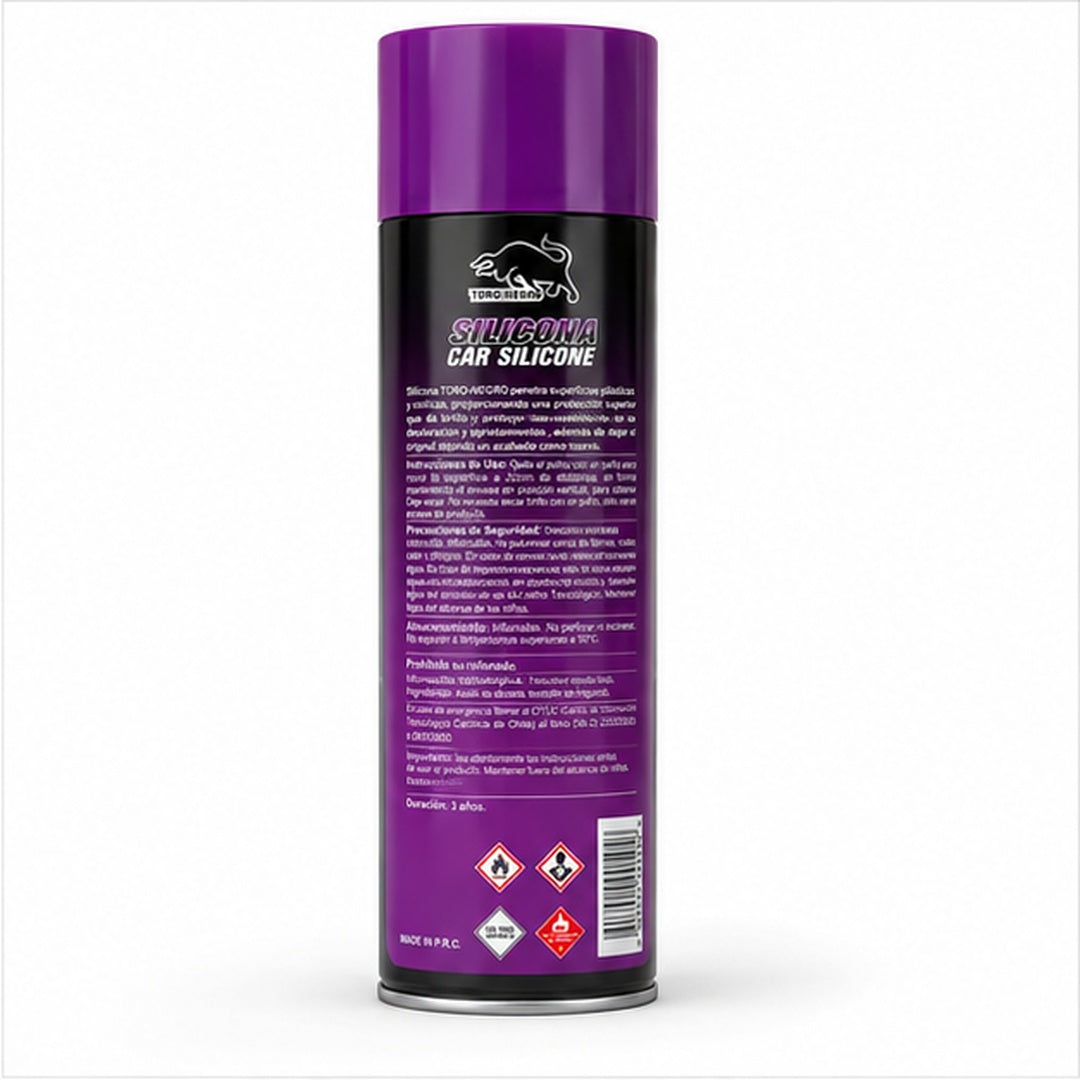Silicona Automotriz Lavanda Toro Negro 480 cc