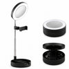 Aro de Luz Led Con Espejo y Porta Celular Para Fotos Recargable