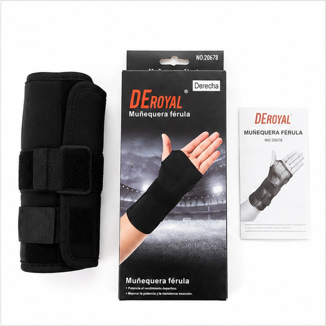 Muñequera con férula para mano derecha DeRoyal Mod. 20678 - detalle del producto