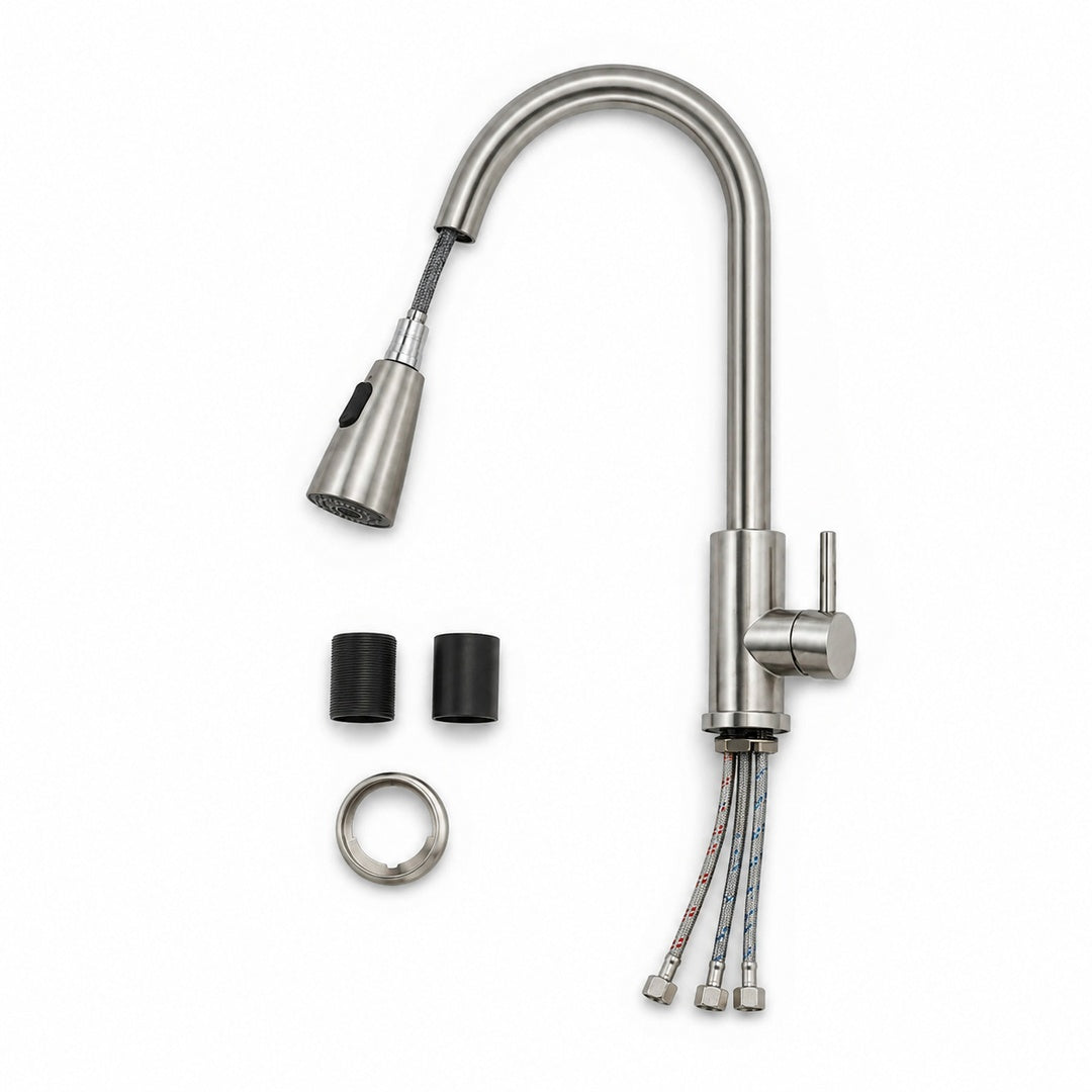 Llave Monomando Grifo Cocina Extensión Flexible Lavaplatos - detalle del producto