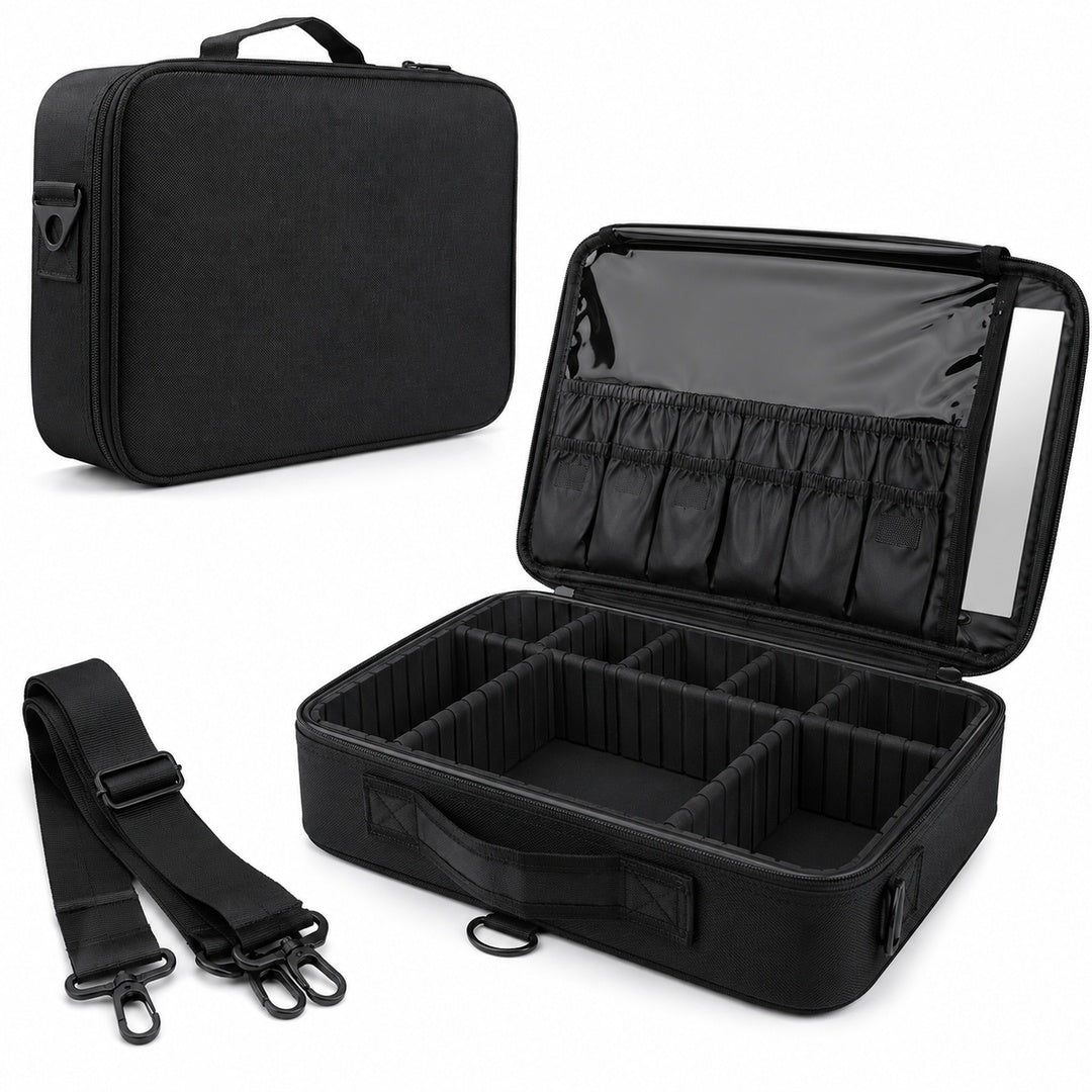 Maleta Organizador de Maquillaje Grande - variante Negro