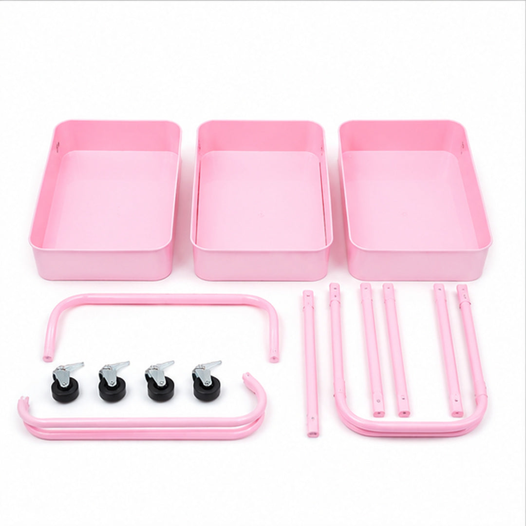 Carrito de peluquería color Rosado - detalle del producto